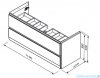 Oristo Brylant szafka z umywalką wisząca 119x50x45 biały połysk OR36-SD2S-120-1-V3/UME-AM-120-92-D